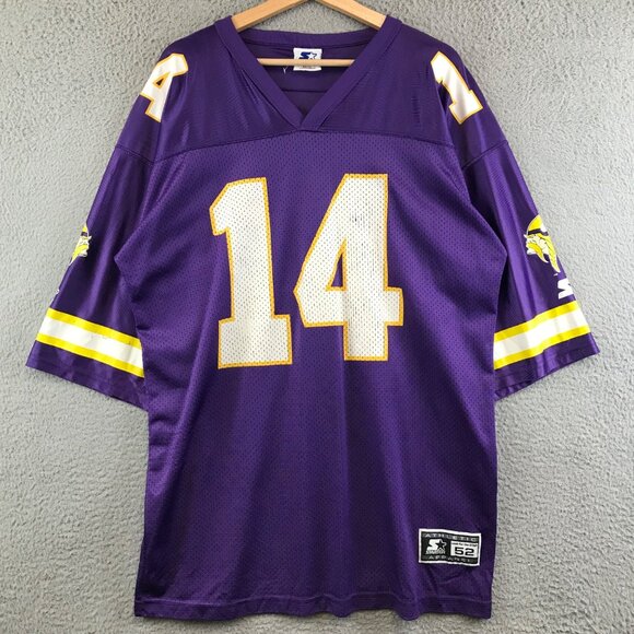 Vintage Brad Johnson Minnesota Vikings Size XL 52 Starter NFL Football Jersey - Picture 1 of 11